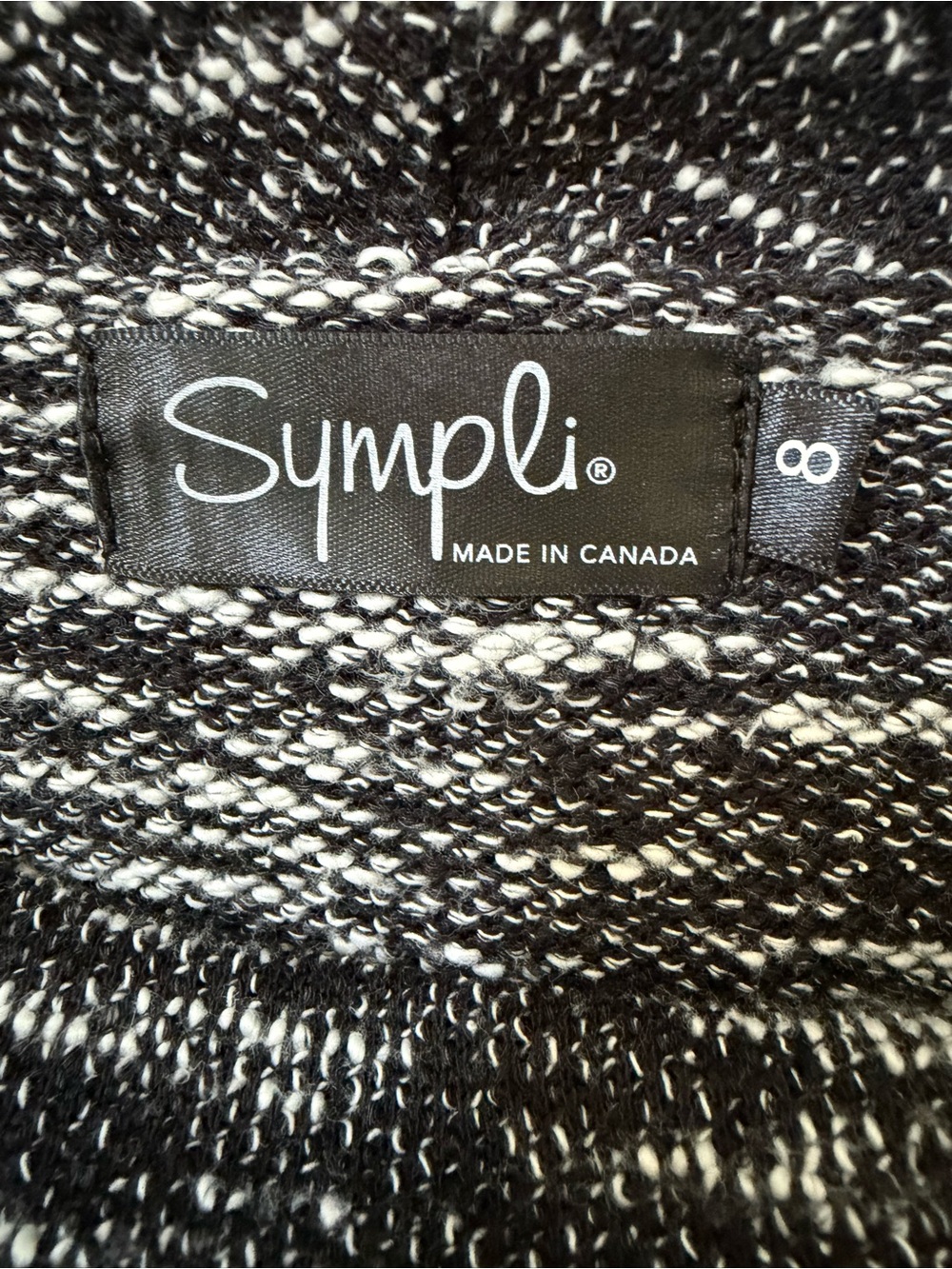 Sympli Black & White Marled Off-the-Shoulder Top - Picture 8 of 9